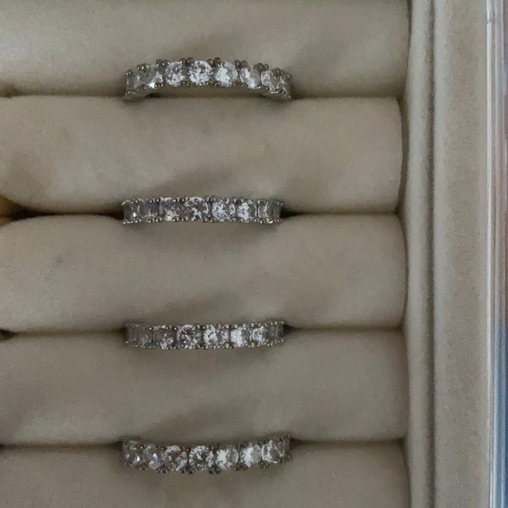 Cubic Zirconia Silver rings